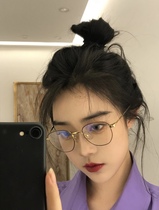 Ultra-light 8g pure titanium irregular polygon face-showing small glasses frame