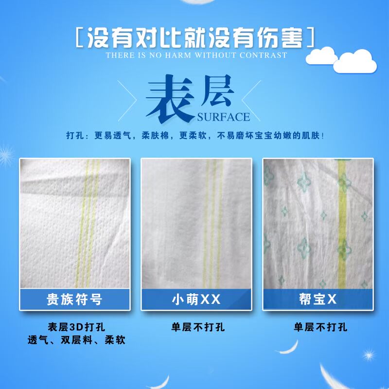 Biểu tượng quý tộc tã trẻ em tã siêu mỏng thoáng khí nam và nữ quần tã kéo bỉm huggies