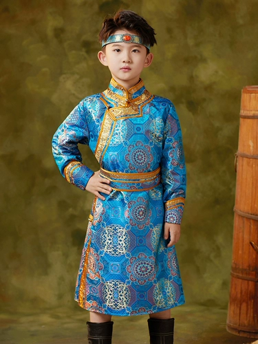 Длинный этнический костюм для мальчиков, детская одежда, этнический стиль