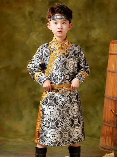 Длинный этнический костюм для мальчиков, детская одежда, этнический стиль