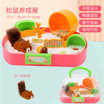 Plush Squirrel Develop House Girl Cute Favorite Animal Emulation Childrens Home Girls Birthday Gift Toy