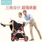 Модная трехколесная детская прогулочная коляска с сидением для выхода на улицу, можно сидеть и лежать, амортизация