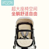 Модная трехколесная детская прогулочная коляска с сидением для выхода на улицу, можно сидеть и лежать, амортизация