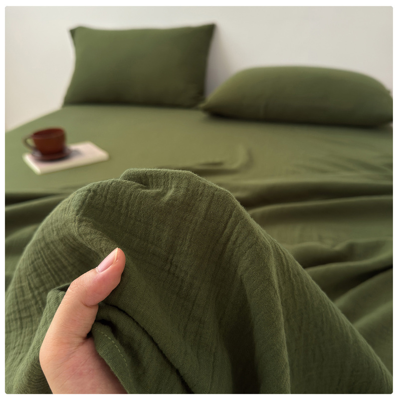 Muji Double-Layer Gauze Bed Sheet Single Piece Class a All-Cotton Naked Sleeping Fitted Sheet Three-Piece Set Bed Cover 100% Pure Cotton Bed Cover Muji Double-Layer Gauze Bed Sheet Single Piece Class a All-Cotton Naked Sleeping Fitted Sheet Three-Piece Set Bed Cover 100% Pure Cotton Bed Cover