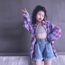 Cold Great Lady Custom Girl Pure Cotton Denim Shorts 100 Lap Soft Child Hot Pants Tightness Waist Pants Parent-child