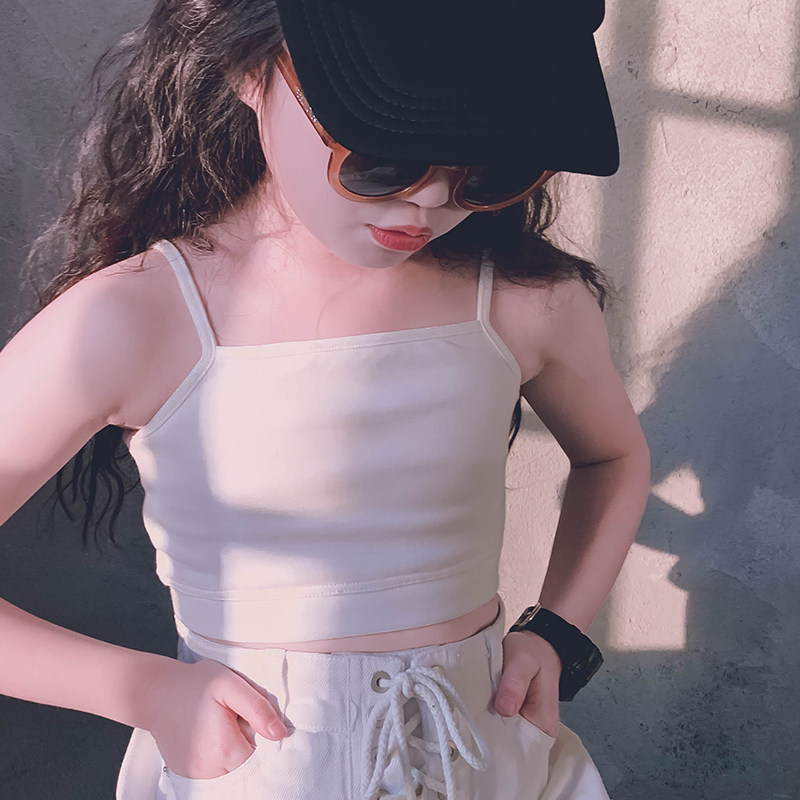 Aunt Leng customized girls ' inner sling close-fitting small vest pure cotton corset wild girl sling parent-child style