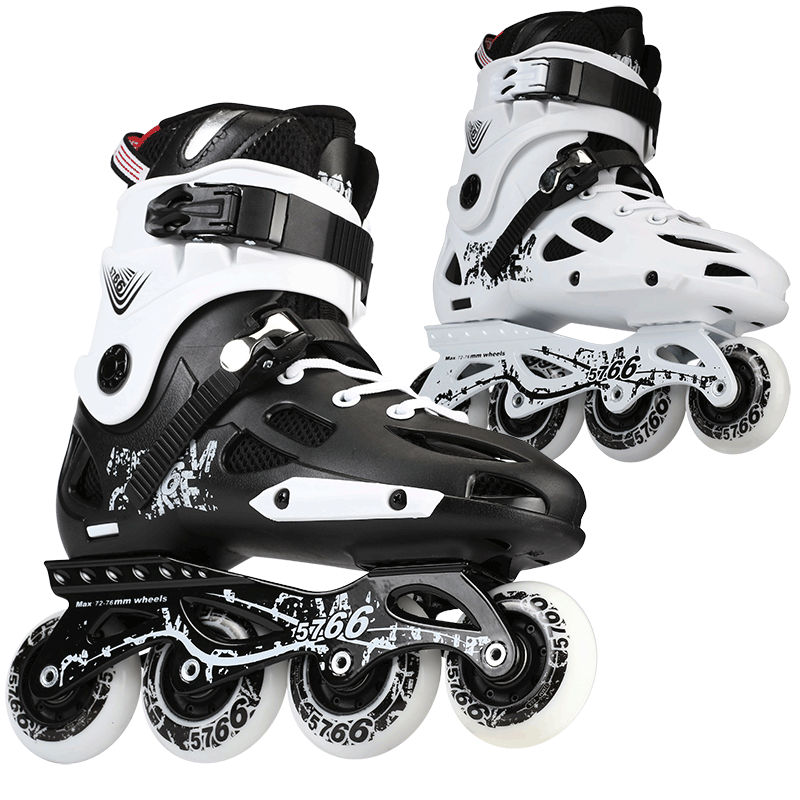 Adult roller skates adult roller skates men's and women's fat skates middle-aged children's students in-line roller flat figure roller shoes