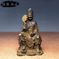 Antique collection of old objects antique pure copper Jigong ornaments living Buddha Jigong Luohan idol dispelling and safe