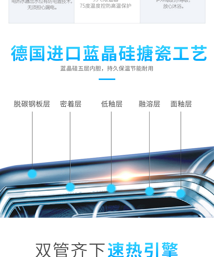 may nuoc nong lanh CNAS Haier UNPROFOR 40L50L60 lít 80L100 lít phòng tắm tắm nước nóng tắm nước nóng - Máy đun nước máy nóng lạnh trực tiếp