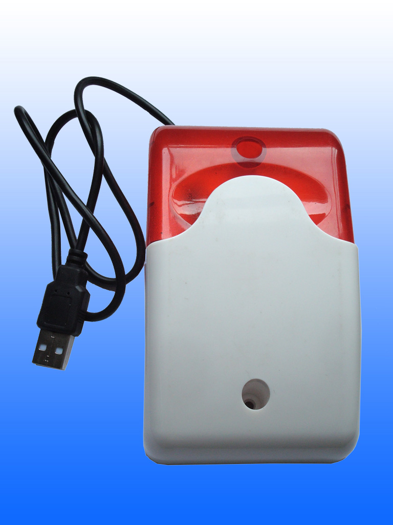 Program-controlled USB interface audible and visual siren Command-controlled audible and visual siren