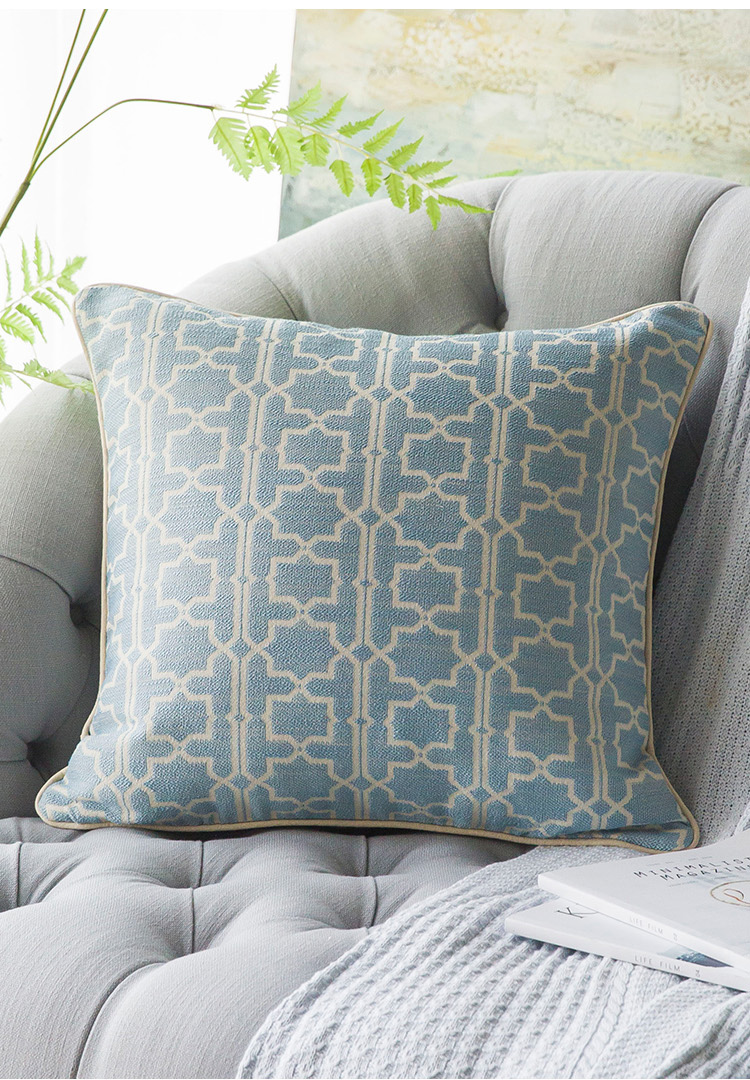 Hepburn nhà tùy chỉnh thiết kế hiện đại phong cách Mỹ Châu Âu hình học cotton cotton pha trộn đệm gối đệm sofa phòng ngủ gối - Trở lại đệm / Bolsters Bộ chăn gối văn phòng hình thú