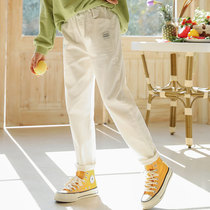 Girls  pants spring and autumn wear 2021 new Korean Western style middle and large childrens loose casual pants thin trendy 12-year-old