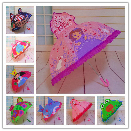 Children's umbrella baby girl umbrella children's umbrella personality long handle child umbrella creative princess umbrella kindergarten