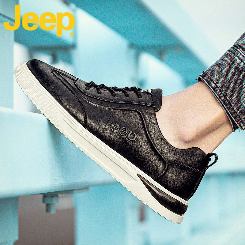 jeep jeep men's shoes 2022 new trendy shoes autumn all-match leather casual shoes men's leather shoes men