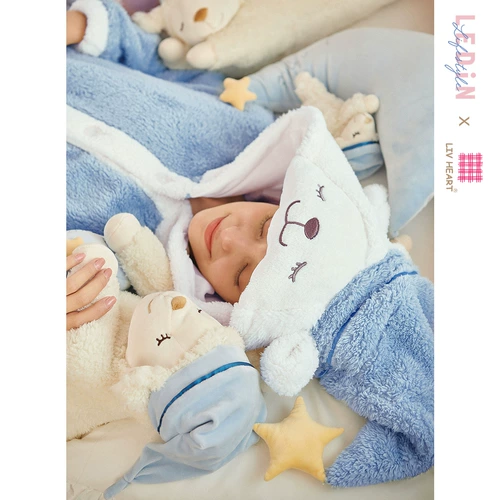 乐町 Демисезонный банный халат, коралловая бархатная зимняя милая пижама