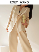 ROEYWANG suit women 2021 new spring and autumn Korean version of Joker loose casual suit jacket suit