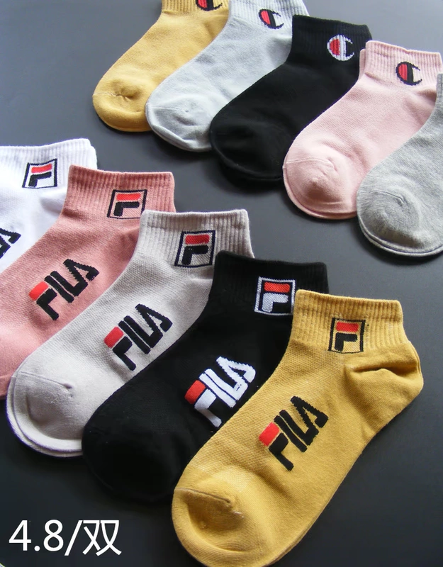 Mùa hè mỏng cotton thể thao vớ 80% cotton vớ yoga tập thể dục chạy thuyền vớ thoáng khí thoải mái mồ hôi - Vớ thể thao