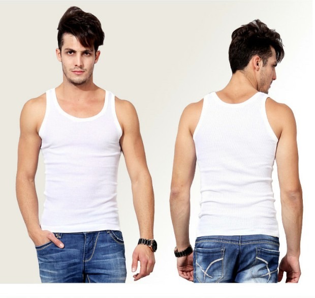 2 mảnh vest nam sọc cotton thoáng khí mùa hè bó sát đáy túi hoang dã sinh viên áo lót nam ba lỗ