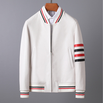 GD same slp fan car leather leather leather leather jacket jacket jacket baseball uniform White