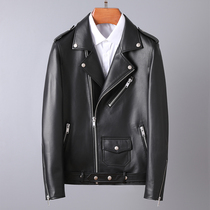 GD Luhan same motorcycle leather men SLP wind short Harley coat slim Korean handsome leather jacket