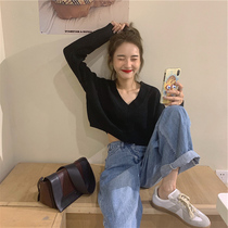 Fat sister 2021 spring new large size womens loose wide leg jeans thick thigh pants women show thin tide