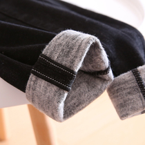 Fat sister black velvet jeans womens large size womens high waist thin autumn and winter new small feet cigarette tube straight pants