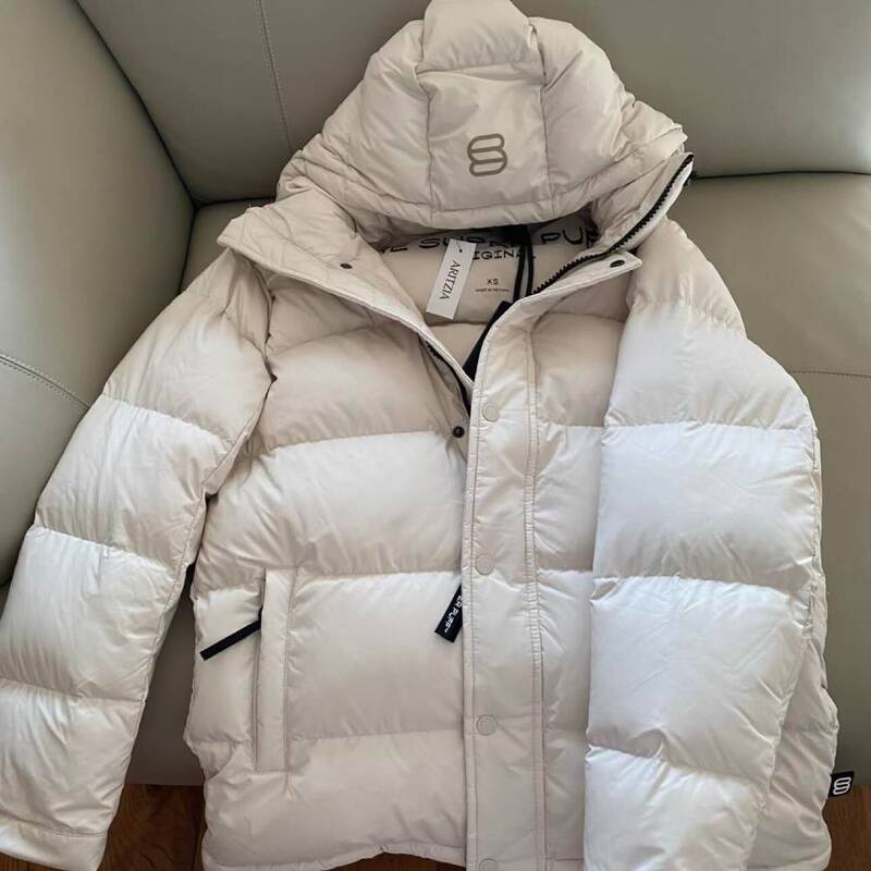 Canada Aritzia Women's Super Puff Matte Goose down Hooded Five-Panel Thickened down Jacket