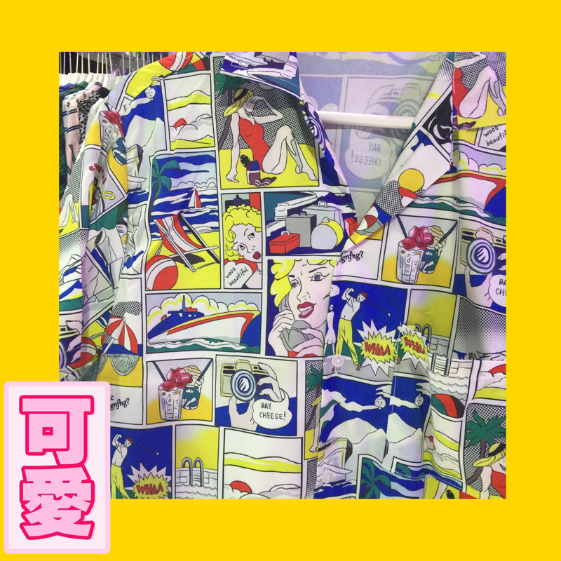 (Overseas D Dog) Retro Comic Shirt