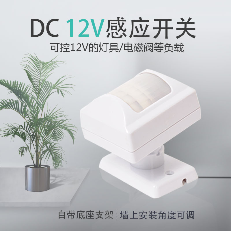 DC12V infrared human body sensor switch high power DC low voltage intelligent delay LED light sensor probe