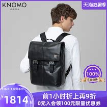 KNOMO leather bag mens leather shoulder bag British style business backpack Mens 2021 leather laptop bag