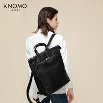 KNOMO British style leather business backpack female couple portable fashion casual waterproof backpack cowhide leather leather leather