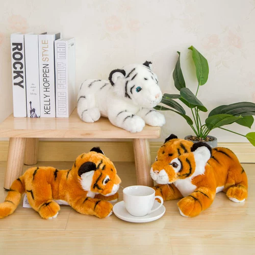 Реалистичная плюшевая игрушка, белая кукла, подушка с животными, тигр, зоопарк