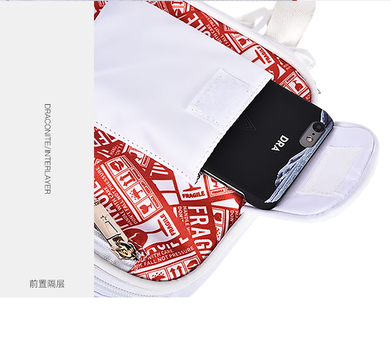 DRACONITE đường phố thời trang đường phố hip-hop cá tính xách tay nhỏ giản dị bag di túi nữ đeo chéo túi nam 12204 - Túi của con người túi da nam