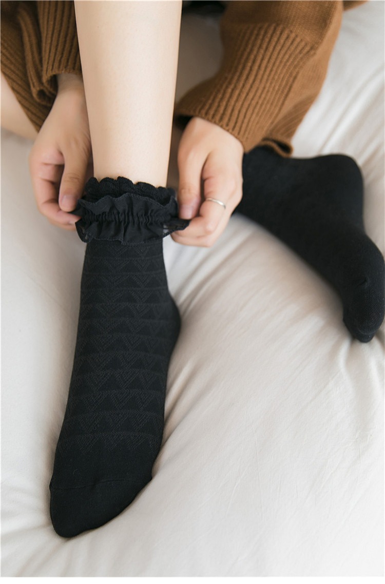 Vớ của phụ nữ cotton nguyên chất - Bít tất nữ tất nữ cổ cao