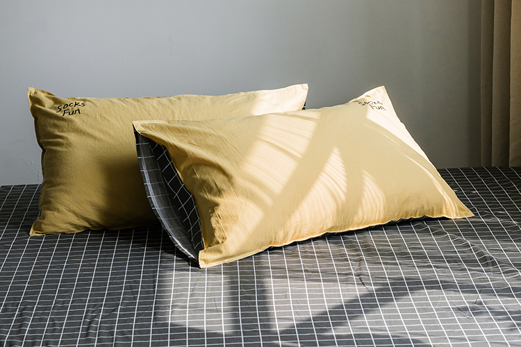 Gối ôm 1 đôi bông rửa bông áp lực đôi bên in gió thư thêu hoa quả đơn 48x74cm - Gối trường hợp gối cho mẹ bầu