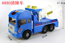 Baolexing simulation 6893 Inertial music wrecker toy engineering car Storytelling music lighting