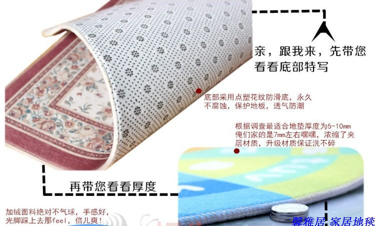 Thời trang mới cá tính phòng khách sofa phòng ngủ đầu giường thảm lối vào hội trường cửa không thảm không thể giặt thảm văn phòng