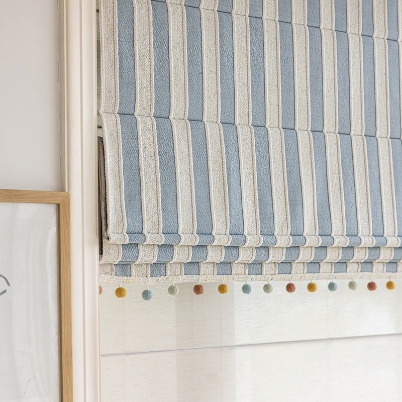 Wave Stripe Double-Layer Roman Blinds for Children's Room, Study, Boys' and Girls' Room, Eco-Friendly Adjustable Curtains Wave Stripe Double-Layer Roman Blinds for Children's Room, Study, Boys' and Girls' Room, Eco-Friendly Adjustable Curtains