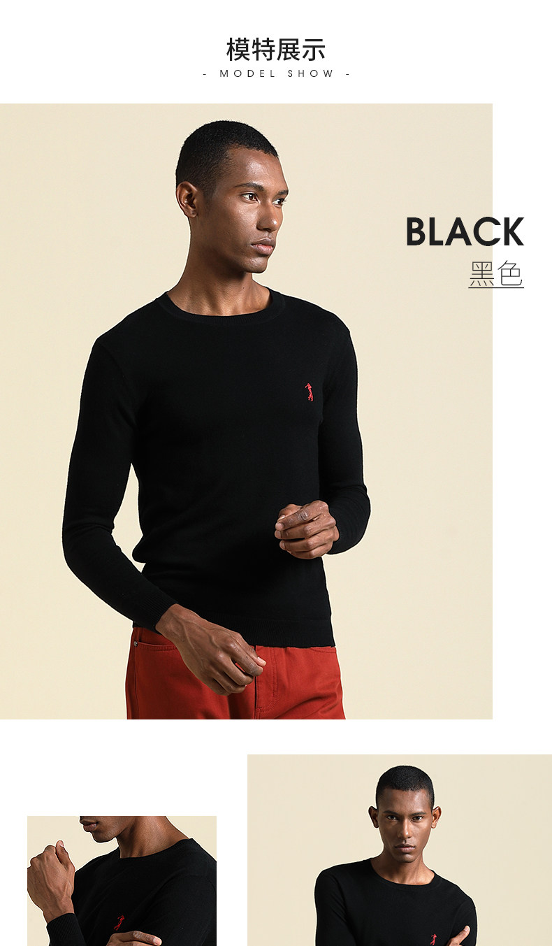 美国 GOLF 100%精纺羊毛 男士圆领针织衫 图9