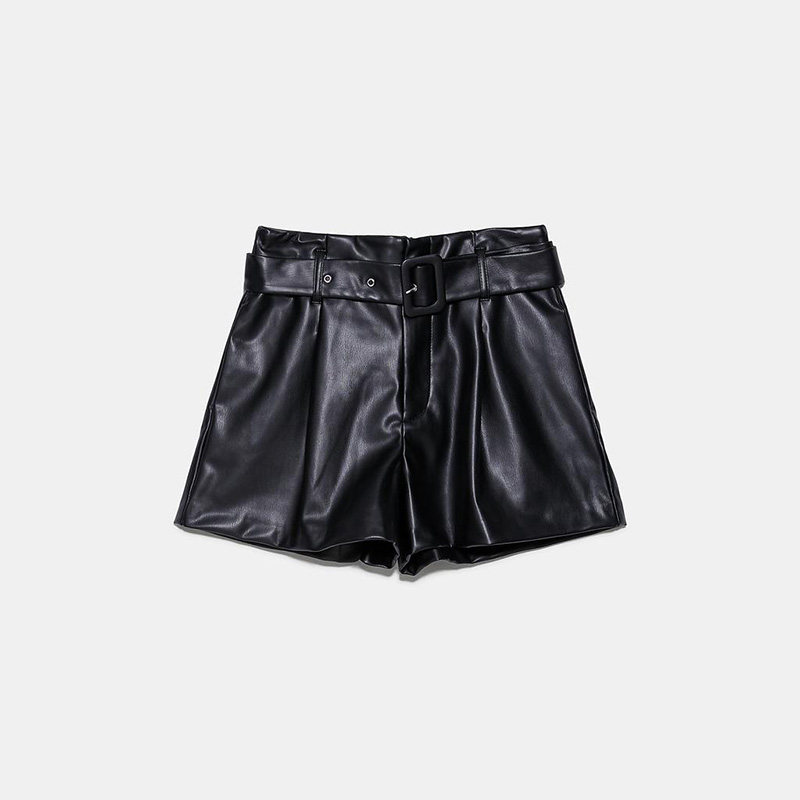PU leather shorts image 5