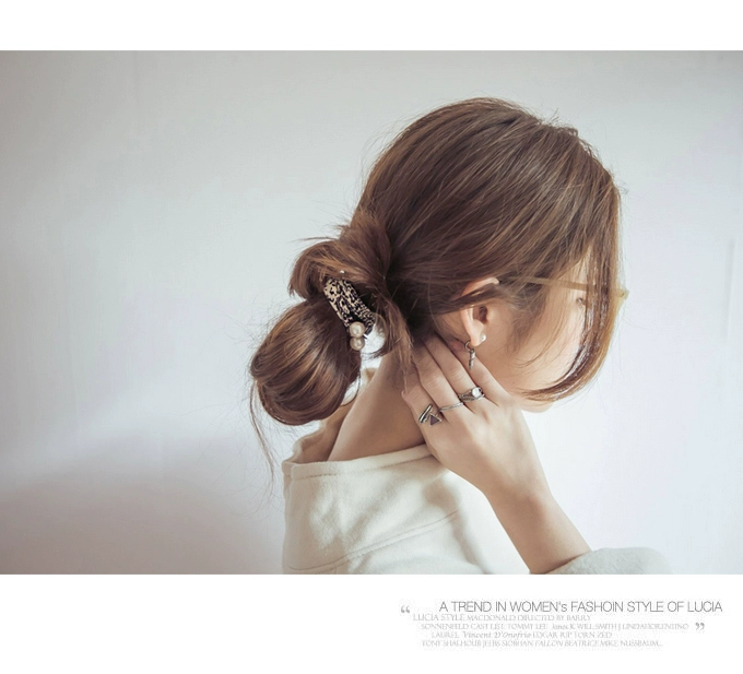 Màu sắc gió totem quốc gia Hàn Quốc có thể được làm bằng ngọc trai vòng đầu dây phiên bản Hàn Quốc của các phụ kiện tóc dây cao su dây tóc phụ kiện tóc cho bé gái