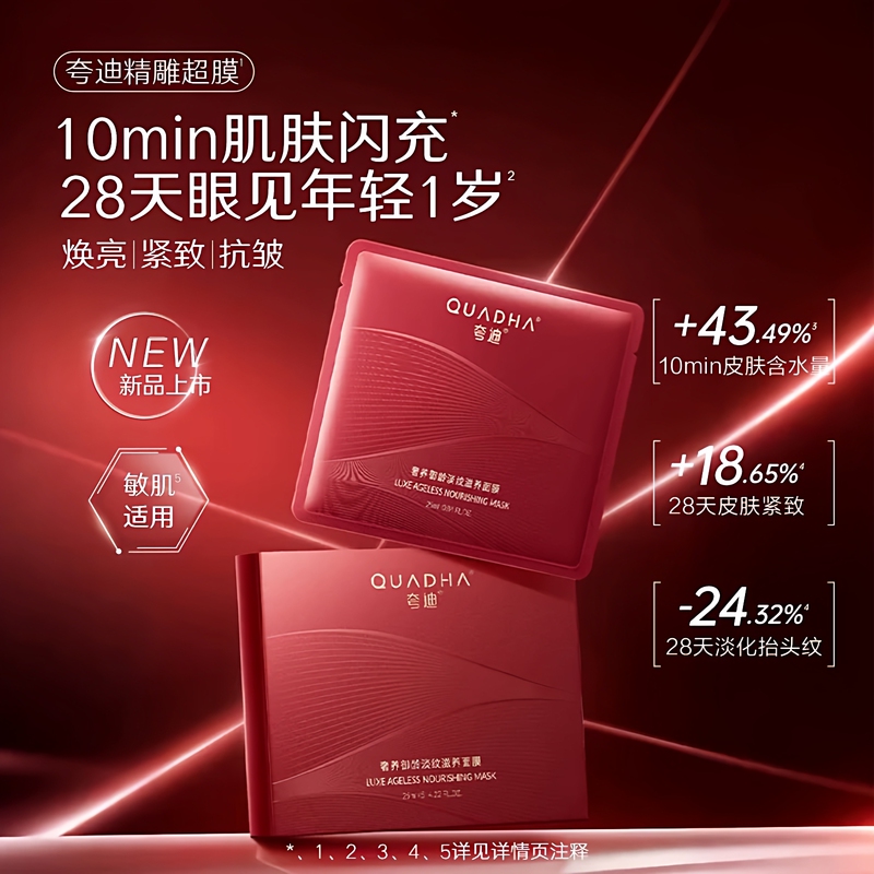 Huaxi Bio Quadi Luxurious Anti-Aging Wrinkle-Reducing Nourishing Mask Anti-Wrinkle Lifting Firming Hydrating Moisturizing Soothing and Stabilizing