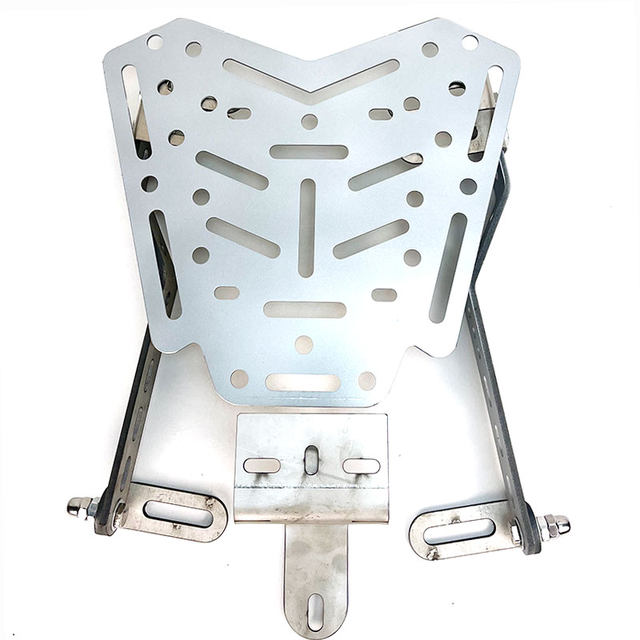 Motorcycle aluminum alloy box shelf stainless steel bracket