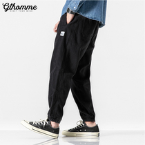 Autumn new mens casual pants loose Korean trend small foot pants mens Tide brand leg pants elastic overalls
