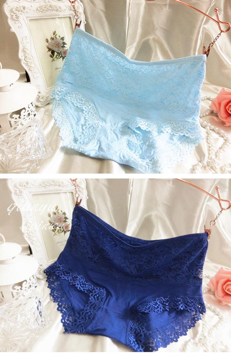 Quần jean nữ cạp cao kích thước lớn đồ lót bằng sợi cotton cotton gợi cảm rỗng bao gồm tất cả hông cao eo cao đồ lót cao cấp