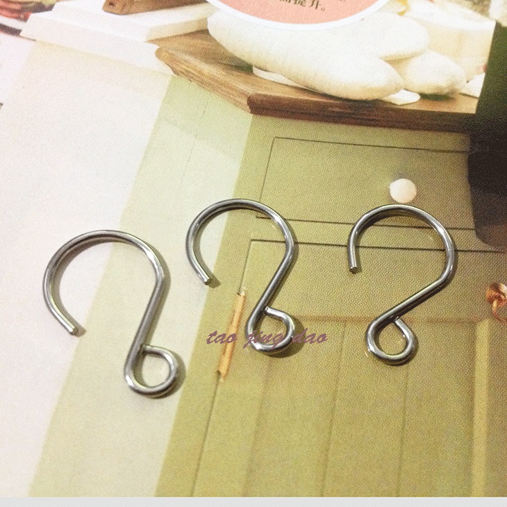 Crystal Bead Curtain Track Slide Rod Stainless Steel Hook Hook Door Curtain Door Curtain Accessories S Hook Diy Loose Bead Accessories