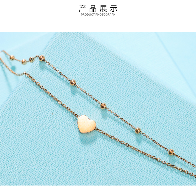 Kaila hai lớp tình yêu vòng chân nữ bằng thép mạ vàng hồng 18K phiên bản Hàn Quốc của cô sinh viên giản dị Sen gợi cảm lắc chân nữ inox
