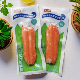 11月产（整箱）力诚松叶蟹味柳600克/盒15支营养口感鲜美