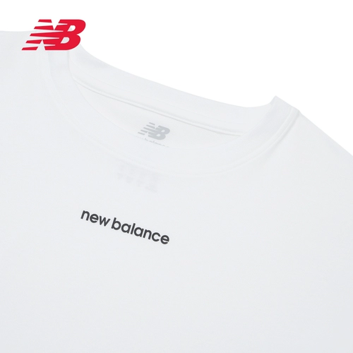 New balance, летняя футболка с коротким рукавом для тренировок, круглый воротник, для бега