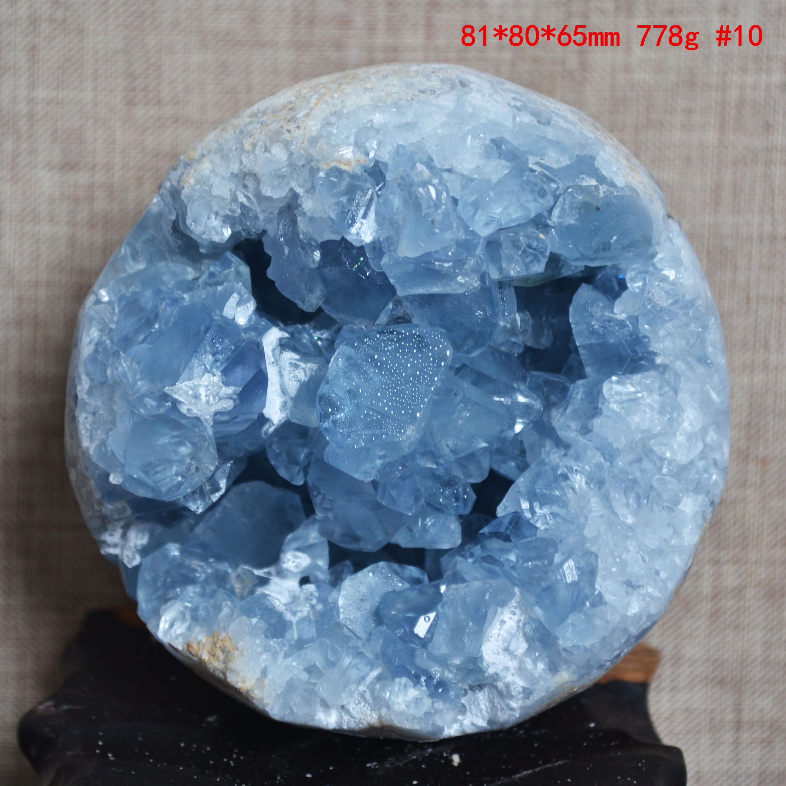 天然天青石蓝晶洞蓝水晶簇聚宝盆晶体标本开口笑晶洞摆饰-Taobao-Tmall